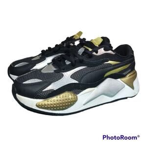 Puma RS-X3 Athletic Sneakers Metallic Trainer Shoes Black Size 5.5